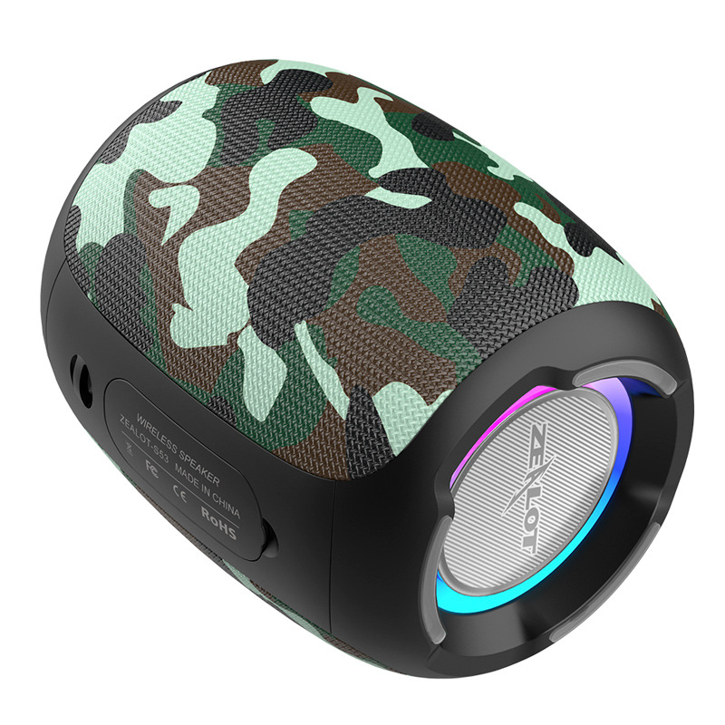 S53 Waterproof Portable Mini Speaker red - camouflage 